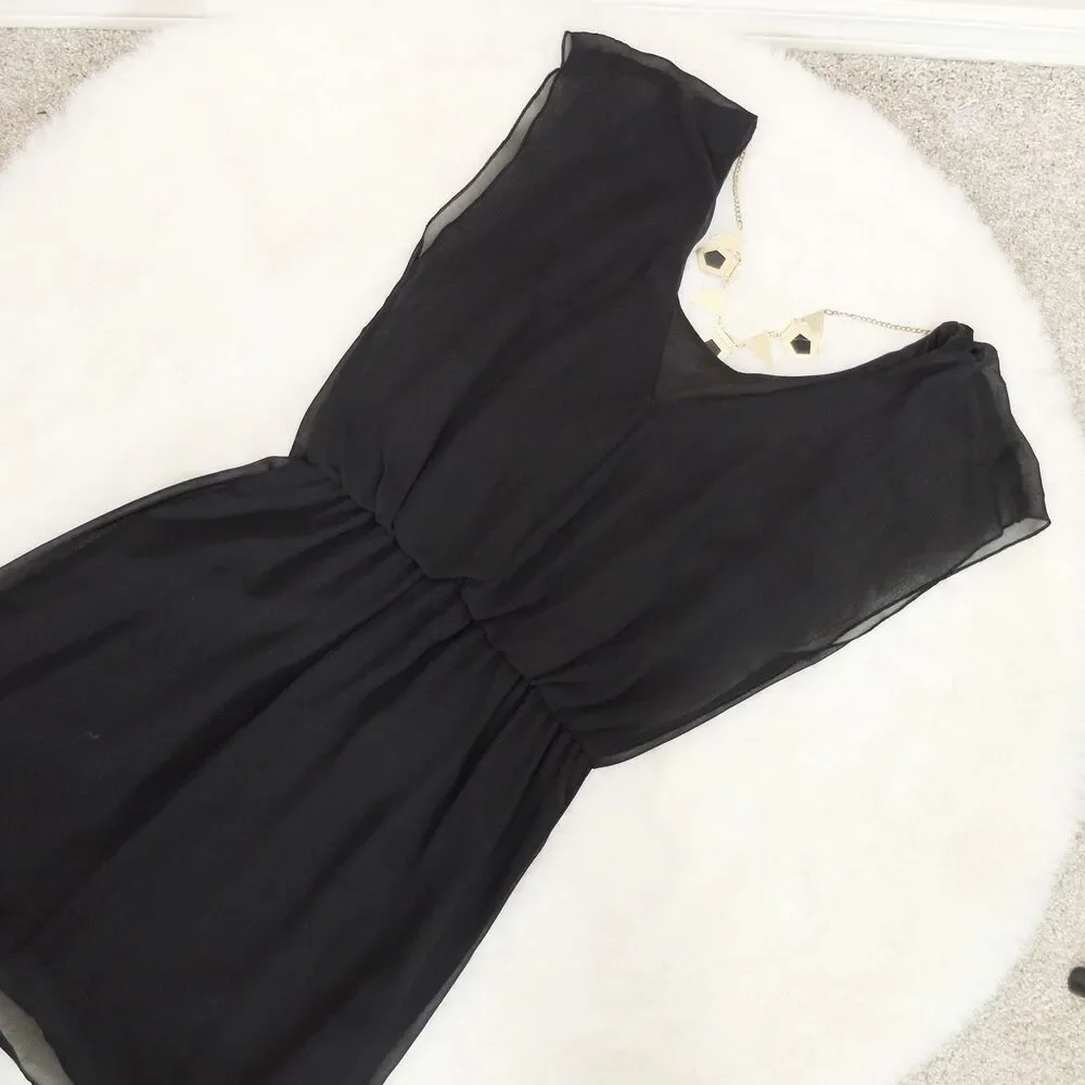 City Triangles Black Sheer Mini Dress Size Small